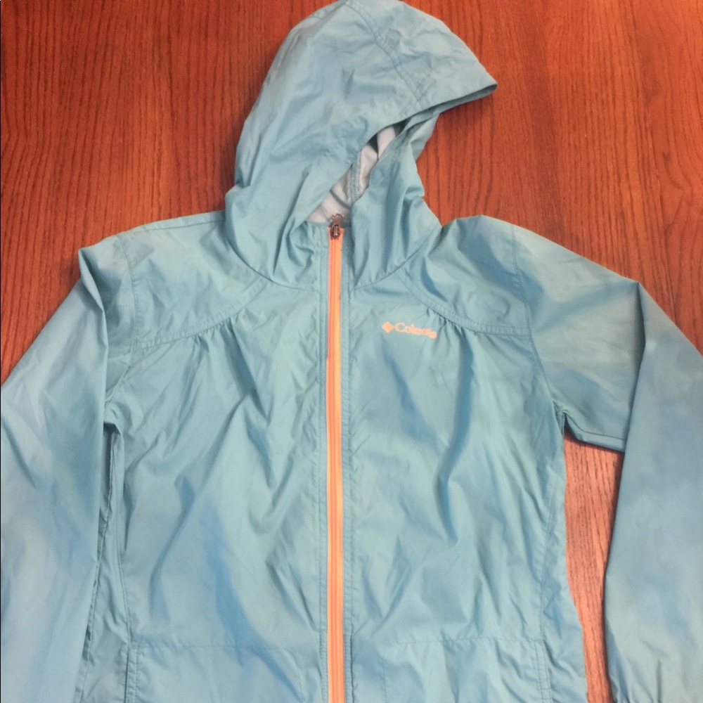 Cool Columbia Teal & Orange Windbreaker